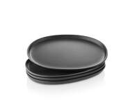 Nordic Kitchen Oval Plate 26 cm, set of 4, black