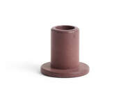 Tube Candleholder Concrete Small, bordeaux