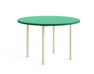 Two-Colour Dining Table Ø120, ivory/green mint