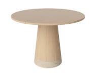 Piro Dining Table Ø125 cm, white pigmented oiled oak