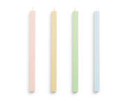 Square Candle, set of 4, pastel