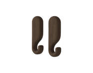 Nob Wall Hook 8.5 cm, set of 2, dark oiled oak