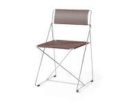 X-Line Chair Chrome, iron red