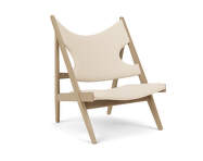 Knitting Lounge Chair Textile, natural oak/Logan Jasmine