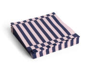 Pattern Napkins Dinner, set of 20, light pink and dark blue pillar stripe