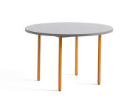 Two-Colour Dining Table Ø120, ochre/light grey