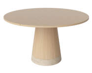 Piro Dining Table Ø160 cm, white pigmented oiled oak