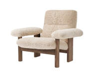 Brasilia Lounge Chair, Sheepskin nature/walnut