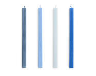 Square Candle, set of 4, blues