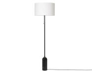 Gravity Floor Lamp, black marble/white