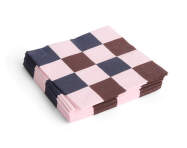 Pattern Napkins Dinner, set of 20, light pink, bordeaux and black M check