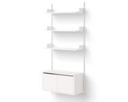 Wall Shelf 1900 Cabinet Low w. Doors, white/white