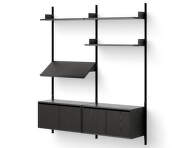 Living Shelf Cabinets Low w. Doors, black ash/black