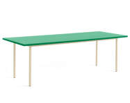 Two-Colour Dining Table 240 cm, ivory/green mint