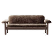 Brasilia Sofa, Sheepskin sahara/dark stained oak