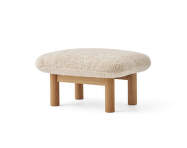 Brasilia Ottoman, Sheepskin nature/natural oak