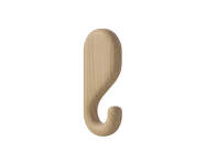 Nob Wall Hook 11.5 cm, white pigmented oiled oak