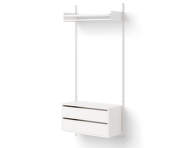 Wardrobe Shelf Cabinet w. Drawers 1, white/white