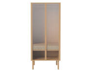 Cana Wardrobe w. Glass Doors, oiled oak