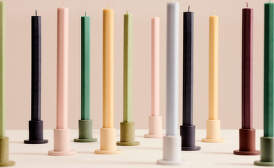 HAY Tube Candleholders Concrete